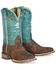 Image #1 - Tin Haul Women's Weavealicious Western Boots - Broad Square Toe, Brown, hi-res