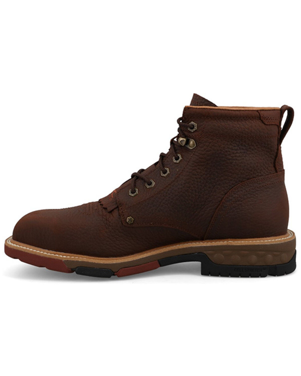 Image #3 - Twisted X Men's 6" CellStretch® Lacer Work Boots - Nano Toe, Coffee, hi-res