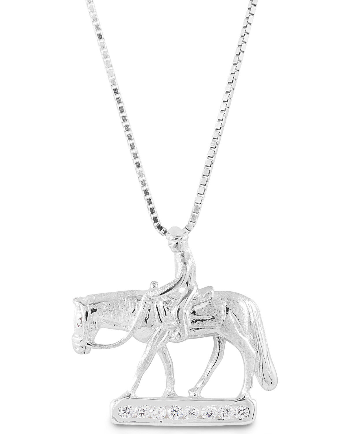 Image #1 - Kelly Herd Women's Small Western Pleasure Horse Necklace, Silver, hi-res