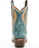 Image #5 - Circle G Women's Distressed Inlay Western Booties - Snip Toe, Blue, hi-res