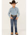 Image #1 - Wrangler Boys' Medium Wash Slim Fit Vintage Bootcut Denim Jeans, Medium Wash, hi-res