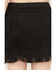 Image #4 - Idyllwind Women's Lindale Faux Suede Fringe Mini Skirt, Black, hi-res