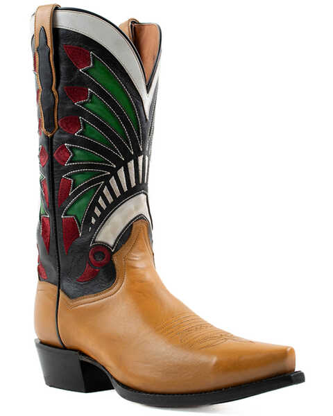 Dan Post Men's Tom Horn Western Boots - Snip Toe, Tan, hi-res