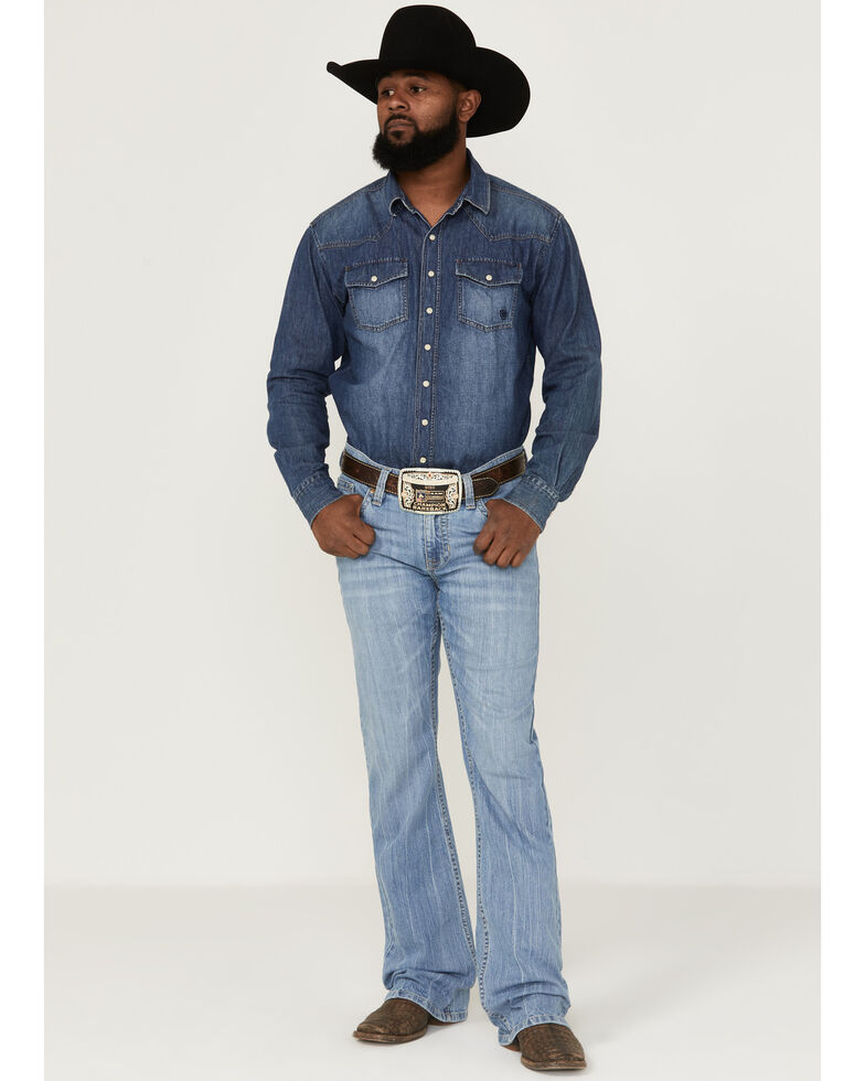 Cody James Men's Ghost Town Stretch Relaxed Bootcut Jeans , Light Medium Wash, hi-res