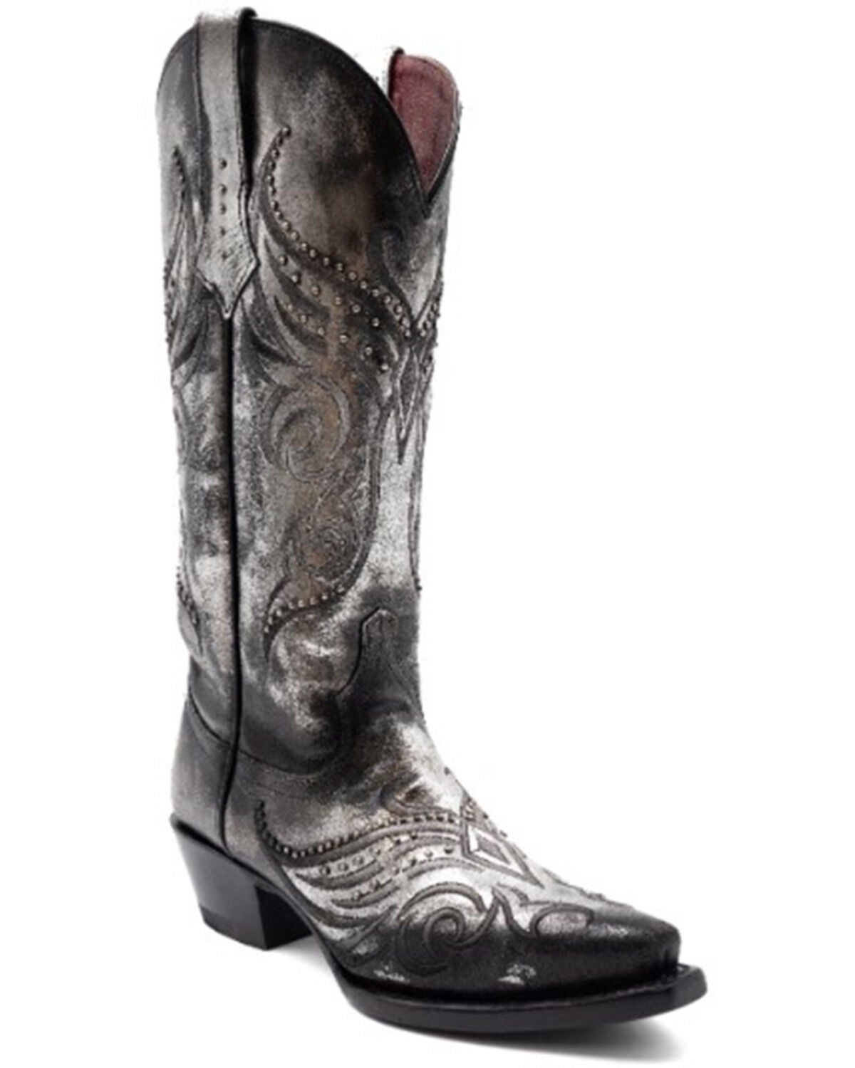 Ferrini Women's Masquerade Western Boots - Snip Toe, Silver, hi-res
