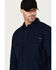 Image #2 - Hawx Men's Long Sleeve Button-Down Work Shirt, Navy, hi-res