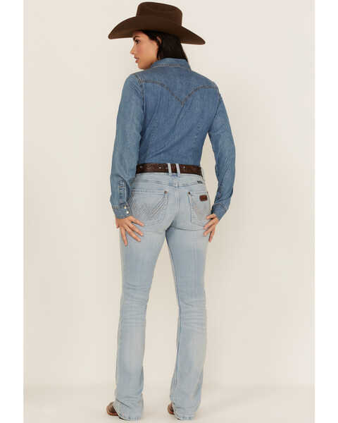 Image #3 - Wrangler Retro Women's Mae Bootcut Jeans, Light Blue, hi-res