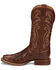 Tony Lama Men's Jacinto Full Quill Ostrich Exotic Western Boots - Square Toe, Brown, hi-res