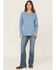 Image #1 - Ariat Women's Rebar Mid Rise Durastretch Raven Work Bootcut Jeans, Blue, hi-res