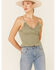 Image #1 - Eyeshadow Women's Smocked Crop Cami, , hi-res