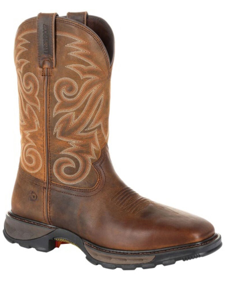 Durango Men's Maverick XP Waterproof Western Work Boots - Steel Toe, Brown, hi-res