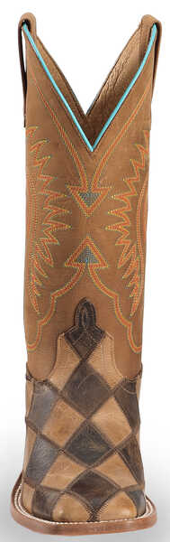 Image #10 - Horse Power Men's Patchwork Western Boots - Square Toe, Brown, hi-res