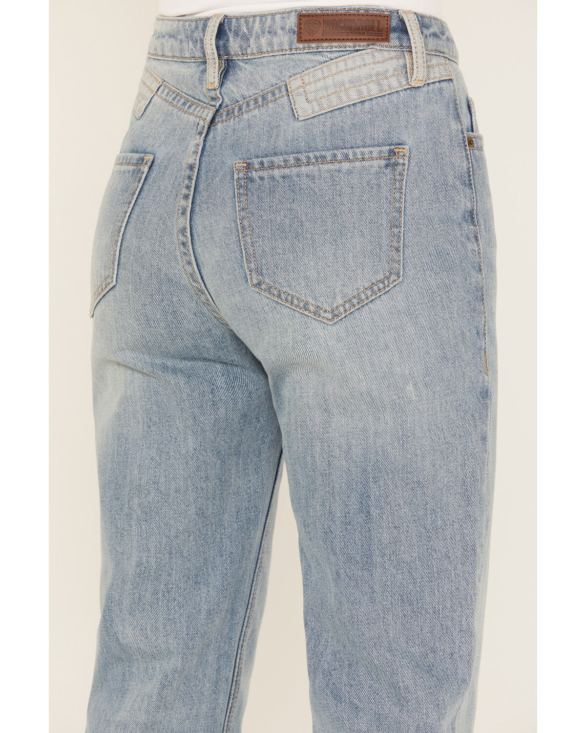 Image #4 - Rock & Roll Denim Women's Desperado Light Wash High Rise Bootcut Jeans, Light Wash, hi-res