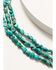 Image #3 - Paige Wallace Women's Turquoise 3-Strand Long Beaded Necklace, Turquoise, hi-res