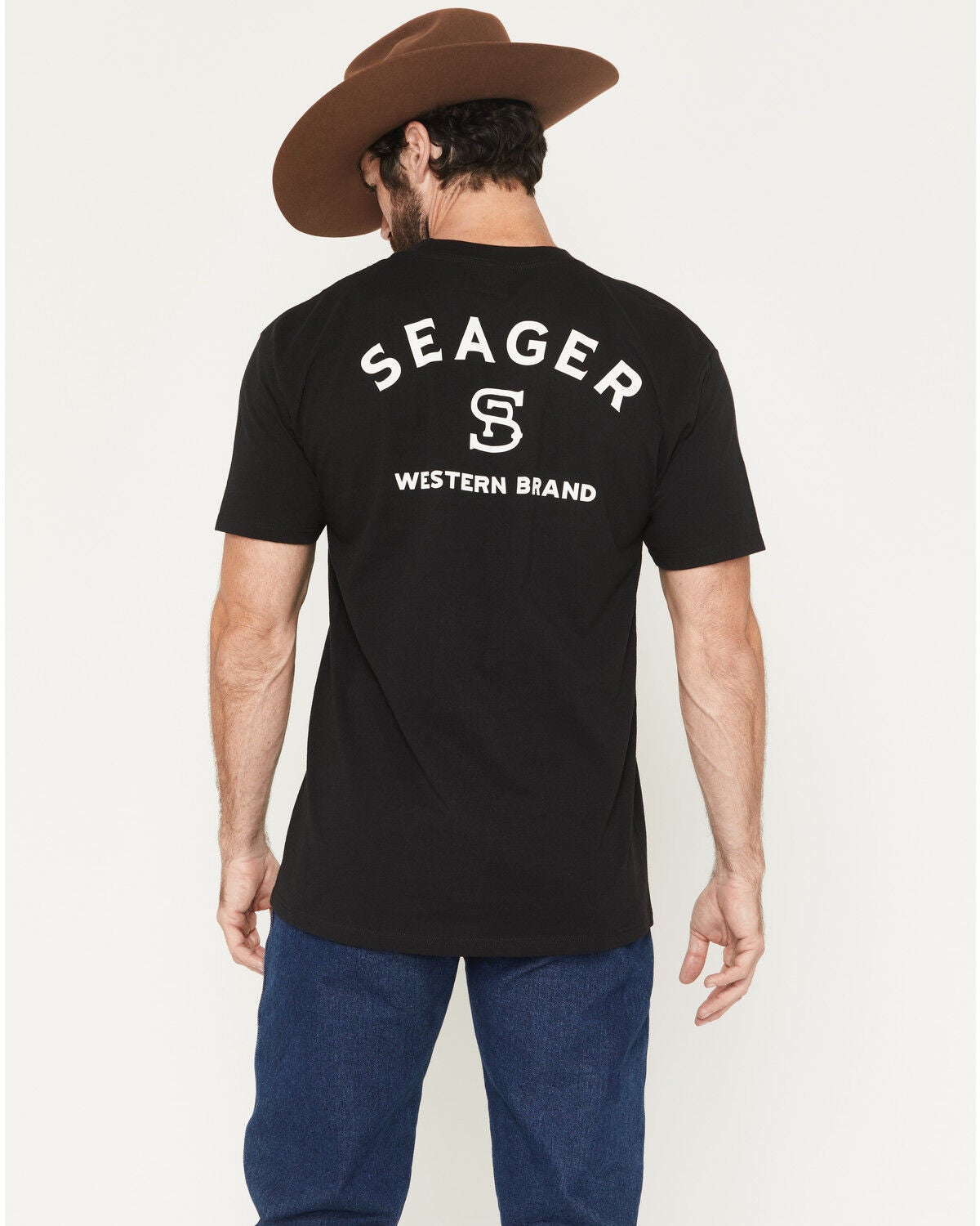 Seager Men's Branded Short Sleeve Graphic T-Shirt, Black, hi-res