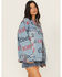 Image #2 - The Laundry Room Women's Medium Wash Coors Light Logo Print Denim Jacket, Medium Wash, hi-res