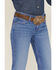 Image #2 - Wrangler Retro Women's Mae Medium Wash Mid Rise Trouser Denim Jeans, Medium Wash, hi-res