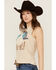 Image #2 - Shyanne Women's Buck Wild Sleeveless Graphic Tank , Taupe, hi-res