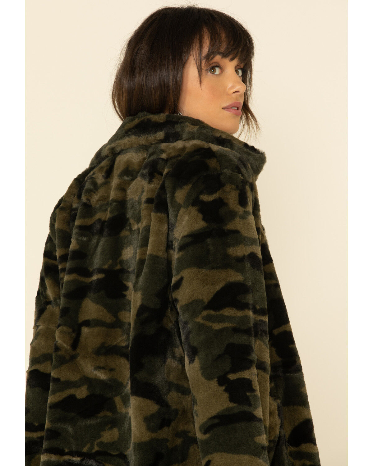Image #4 - Katydid Women's Green Camo Faux Fur Lined Jacket , , hi-res