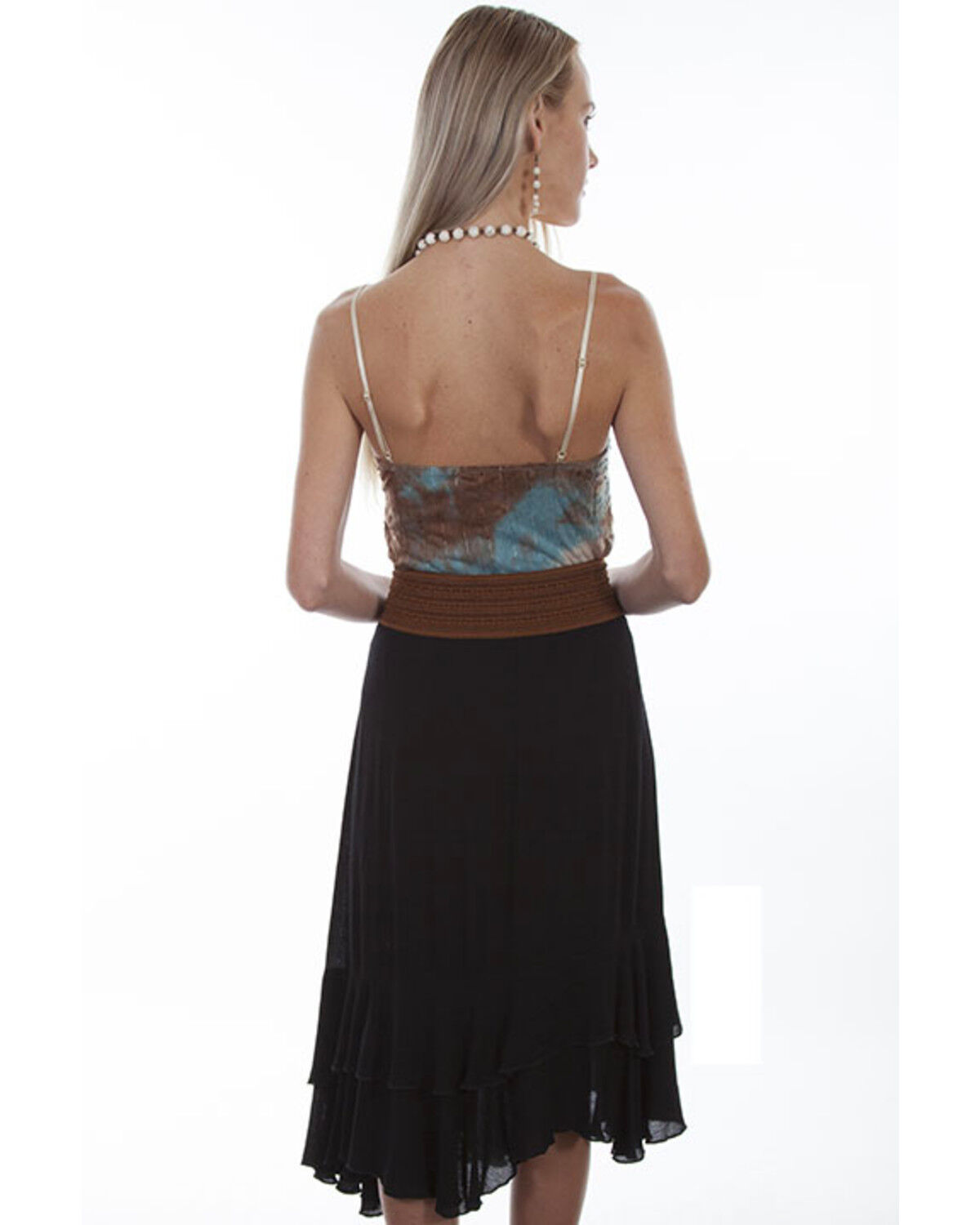 Image #2 - Honey Creek by Scully Women's Black Crochet Belt Skirt, Black, hi-res