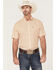 Cinch Men's ARENAFLEX Geo Print Short Sleeve Button Down Western Shirt , White, hi-res