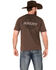 Image #1 - Ariat Men's Outline Logo Short Sleeve Graphic T-Shirt, Brown, hi-res