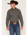 Image #1 - Gibson Trading Co Men's After Hours Medallion Print Long Sleeve Button-Down Western Shirt, Navy, hi-res