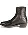 Old West Zipper Western Ankle Boots, Black, hi-res