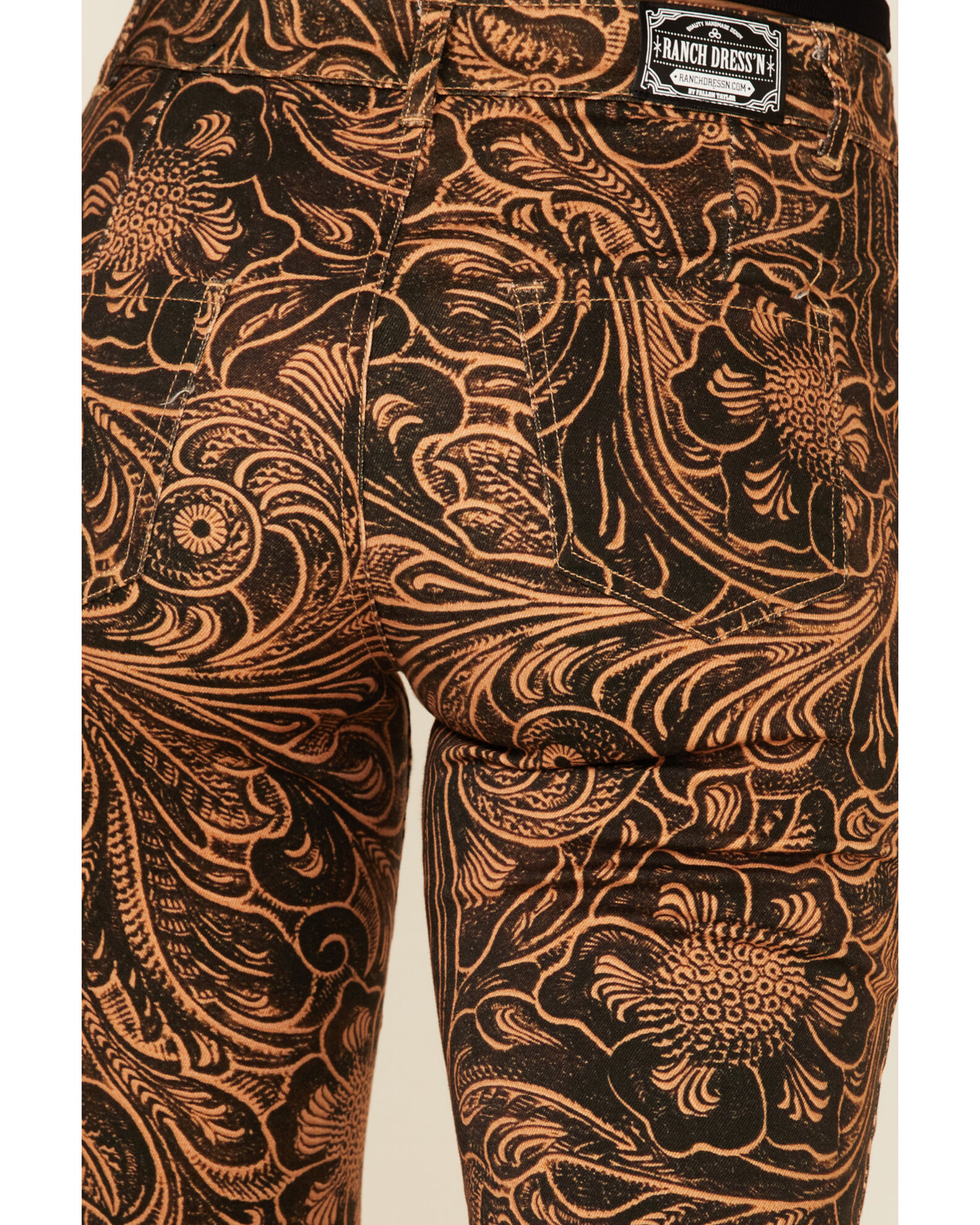 Image #3 - Ranch Dress'n Women's High Rise Floral Flare Jeans, , hi-res