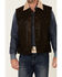 Image #3 - Cripple Creek Men's Mocha Lightweight Buffalo Nappa Snap-Front Leather Vest, , hi-res