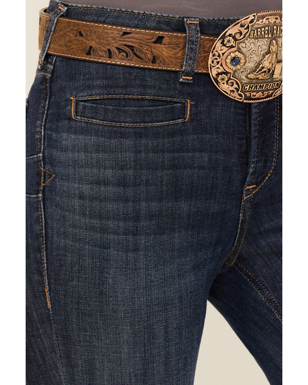 Image #2 - Ariat Women's Alex Dark Wash High Rise Flare Stretch Denim Jeans, Dark Wash, hi-res