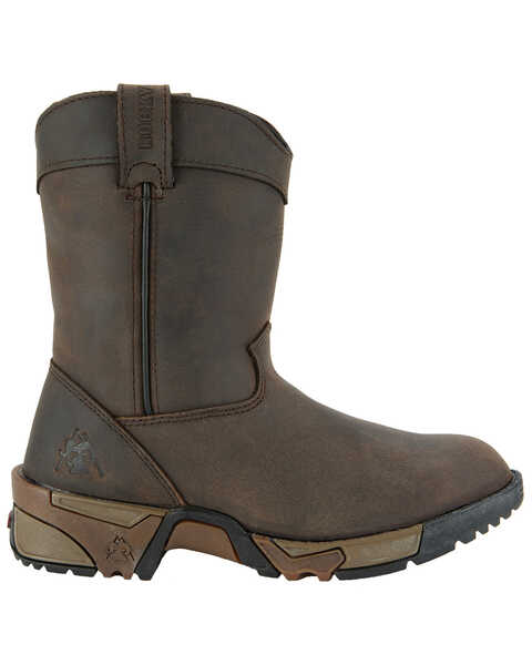 Rocky Kids' Southwestern Pull-On Boots, Brown, hi-res