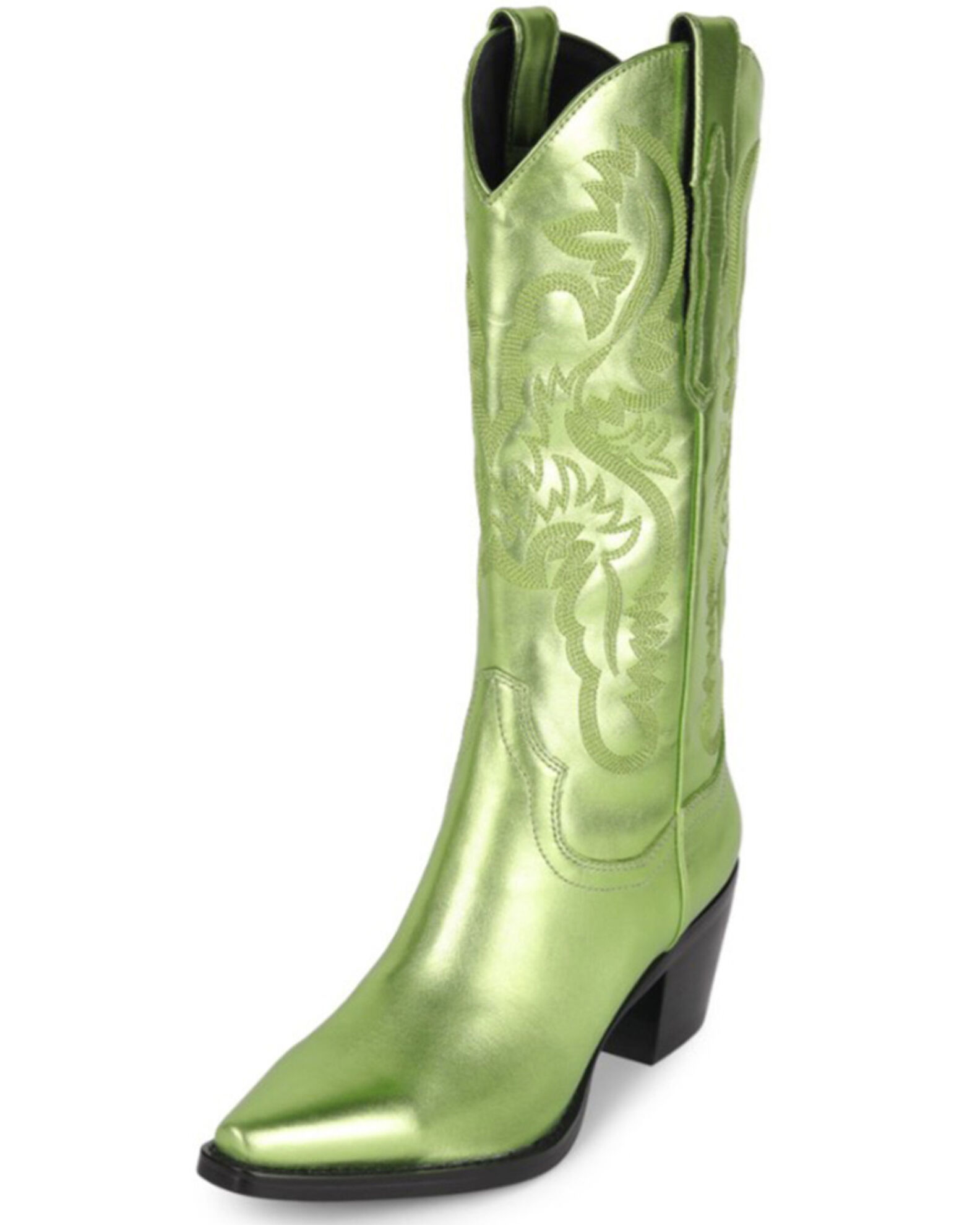Jeffrey Campbell Women s Dagget Metallic Western Boots Snip Toe Sheplers