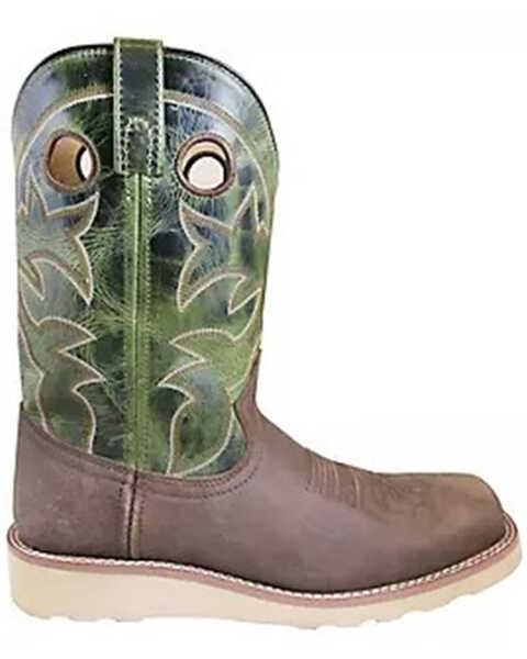 Image #1 - Smoky Mountain Boys' Branson Western Boots - Square Toe, Green, hi-res