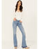 Idyllwind Women's Atwood Light Wash Rebel Mid Rise Stretch Bootcut Jeans , Light Wash, hi-res