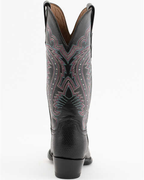 Ferrini Women's Lizard Western Boots - Snip Toe, Black, hi-res