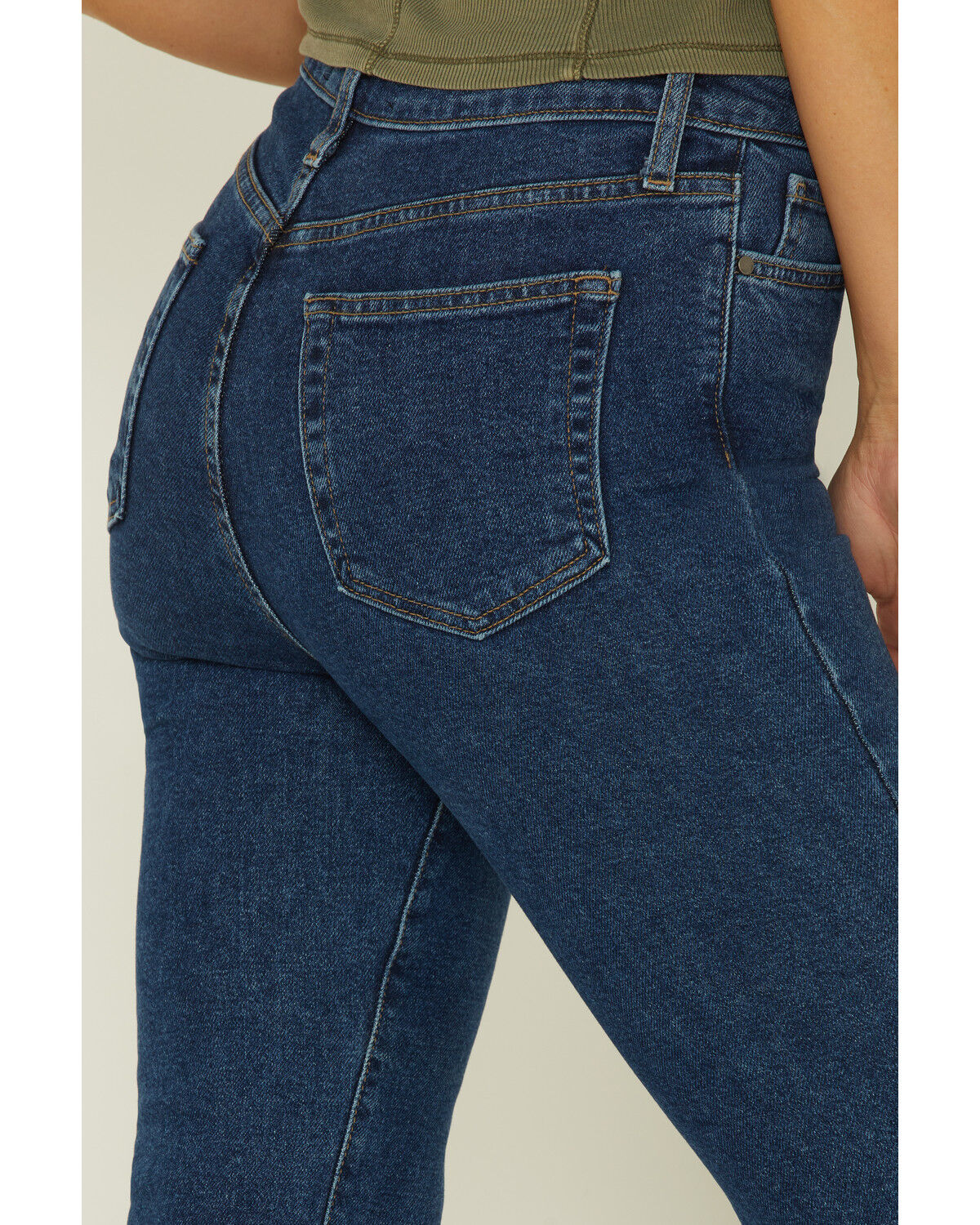 Image #3 - Just Panmaco Women's Denim Dark Wash Kick Flare Jeans, Dark Wash, hi-res