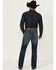 Image #3 - Rock 47 by Wrangler Men's Cowboy Hat Dark Wash Slim Bootcut Stretch Denim Jeans , Dark Medium Wash, hi-res