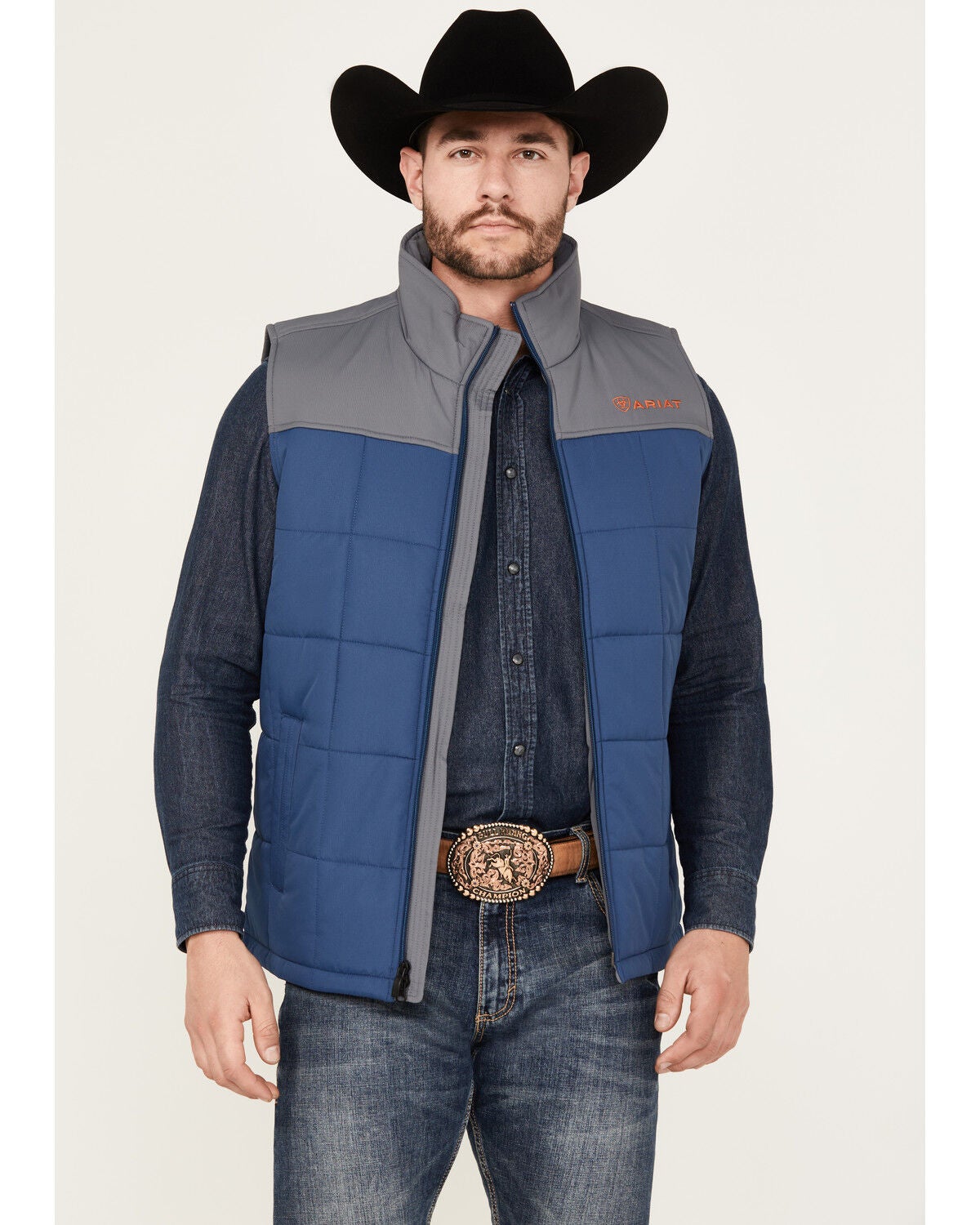 Ariat Men's Crius Insulated Vest - Tall, Blue, hi-res
