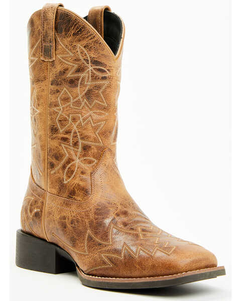 Cody James Men's Ace Performance Western Boots - Broad Square Toe , Brown, hi-res