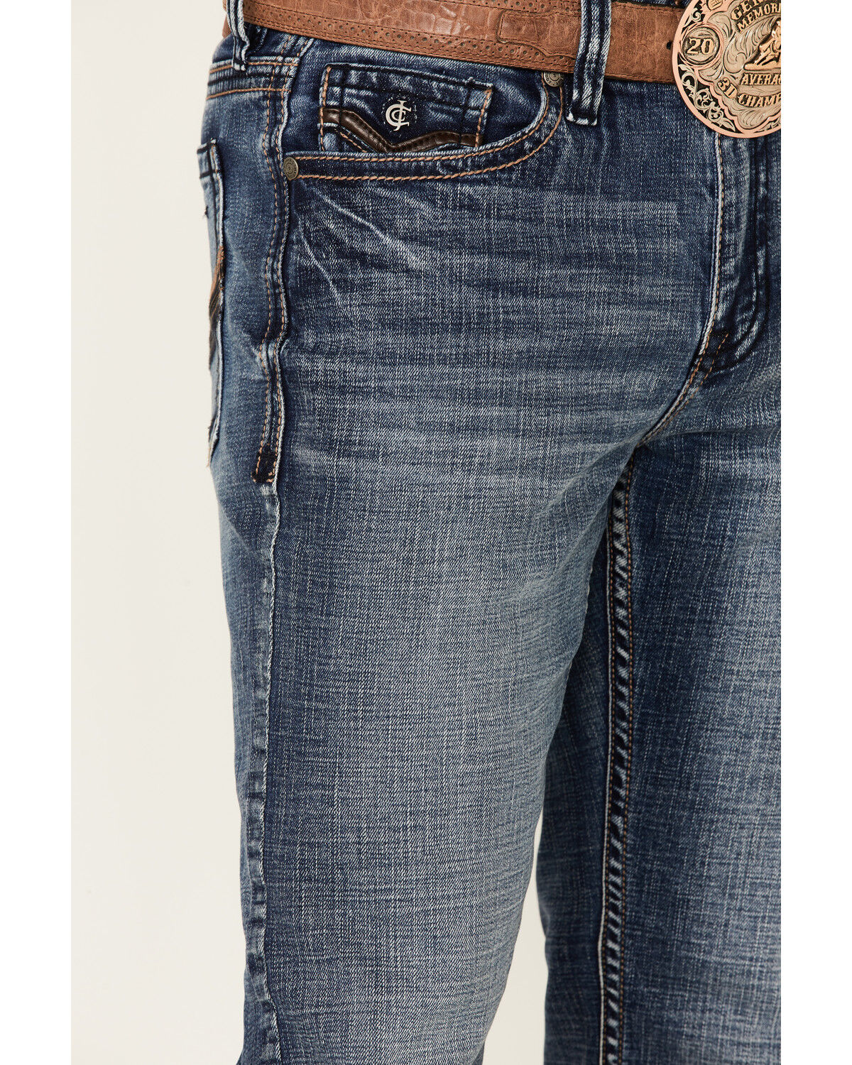 Image #2 - Cody James Core Men's Bannon Dark Wash Stretch Slim Straight Jeans, , hi-res