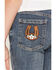 Image #4 - Shyanne Girls' Cass Patchwork Mid Rise Bootcut Stretch Denim Jeans, Medium Wash, hi-res
