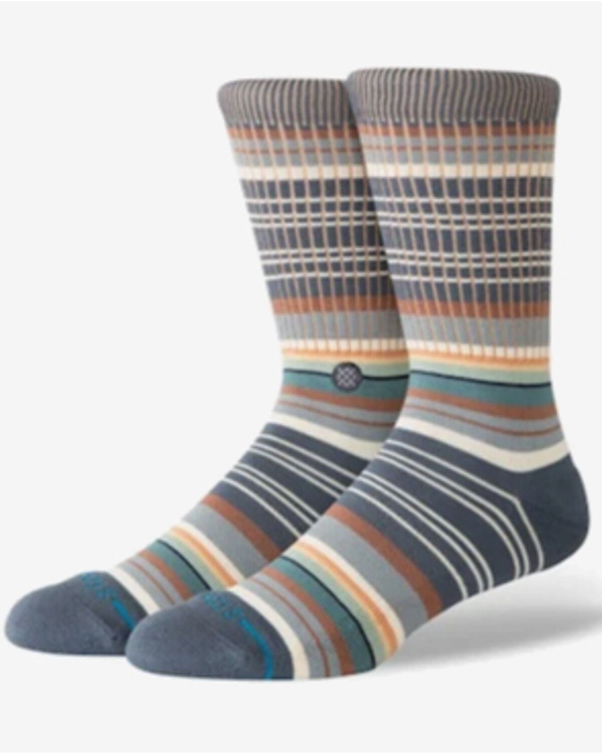 Image #1 - Stance Men's Jorongo Pop Crew Socks, Navy, hi-res