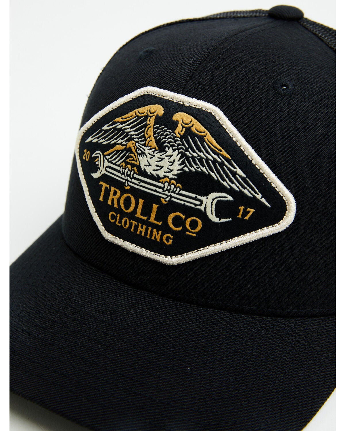 Image #2 - Troll Co Men's Wing Spanner Ball Cap, Black, hi-res