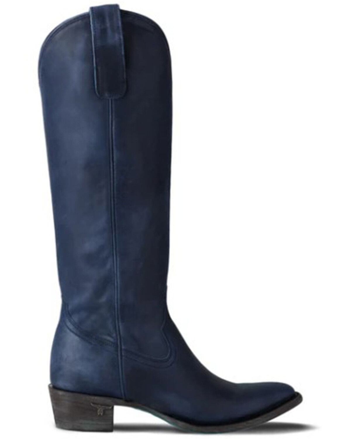 Image #2 - Lane Women's Plain Jane Tall Western Boots - Round Toe, Navy, hi-res