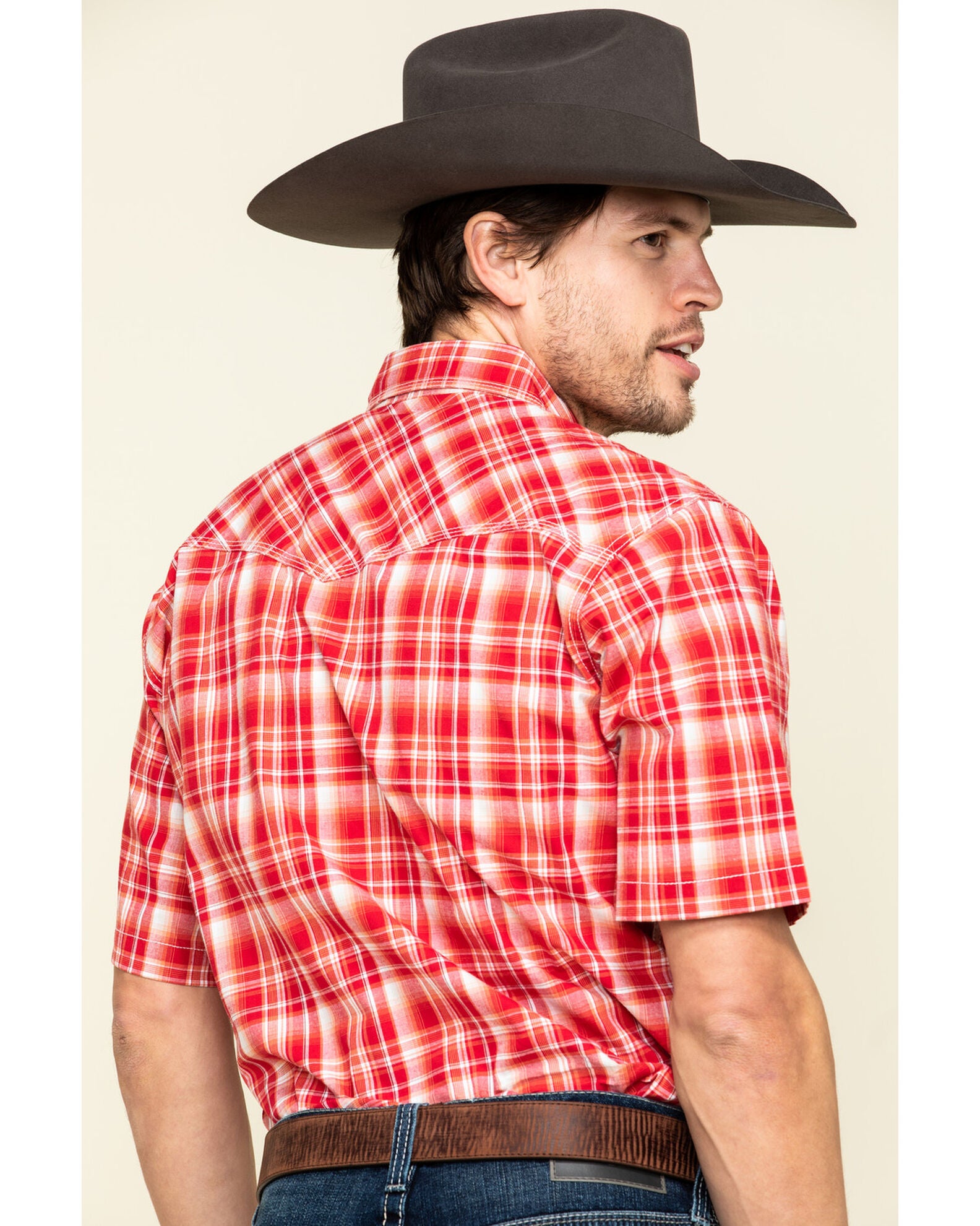 Wrangler Men's Blue Plaid 20X Western Shirt