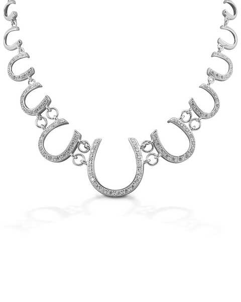  Kelly Herd Women's Multi Horseshoe Necklace , Silver, hi-res