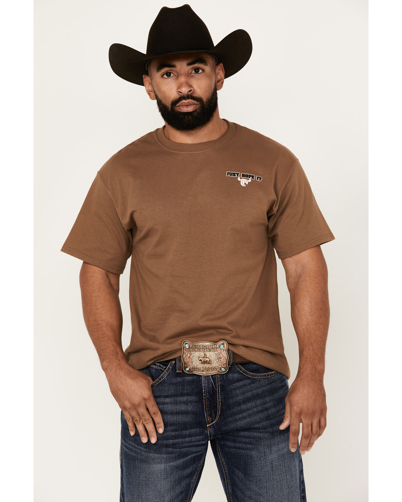 Product Name: Cowboy Hardware Men's Just Rope It Short Sleeve Graphic  T-Shirt