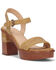 Image #1 - Frye Women's Pipa Woodstock Platform Sandal, Tan, hi-res