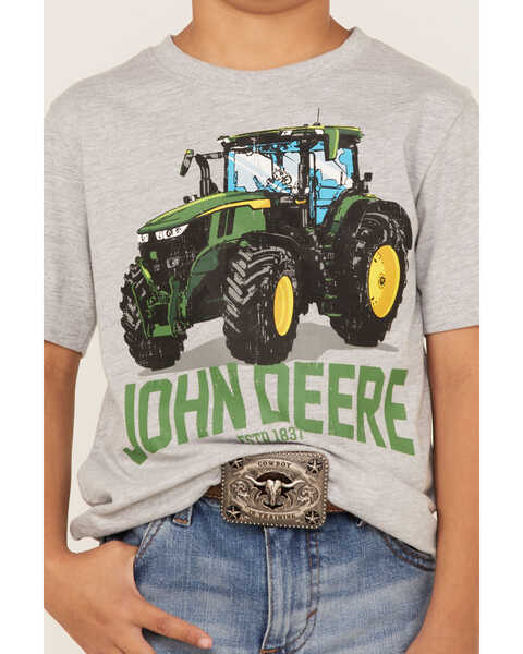 John Deere Youth Boys' Tractor Logo Graphic T-Shirt, Grey, hi-res